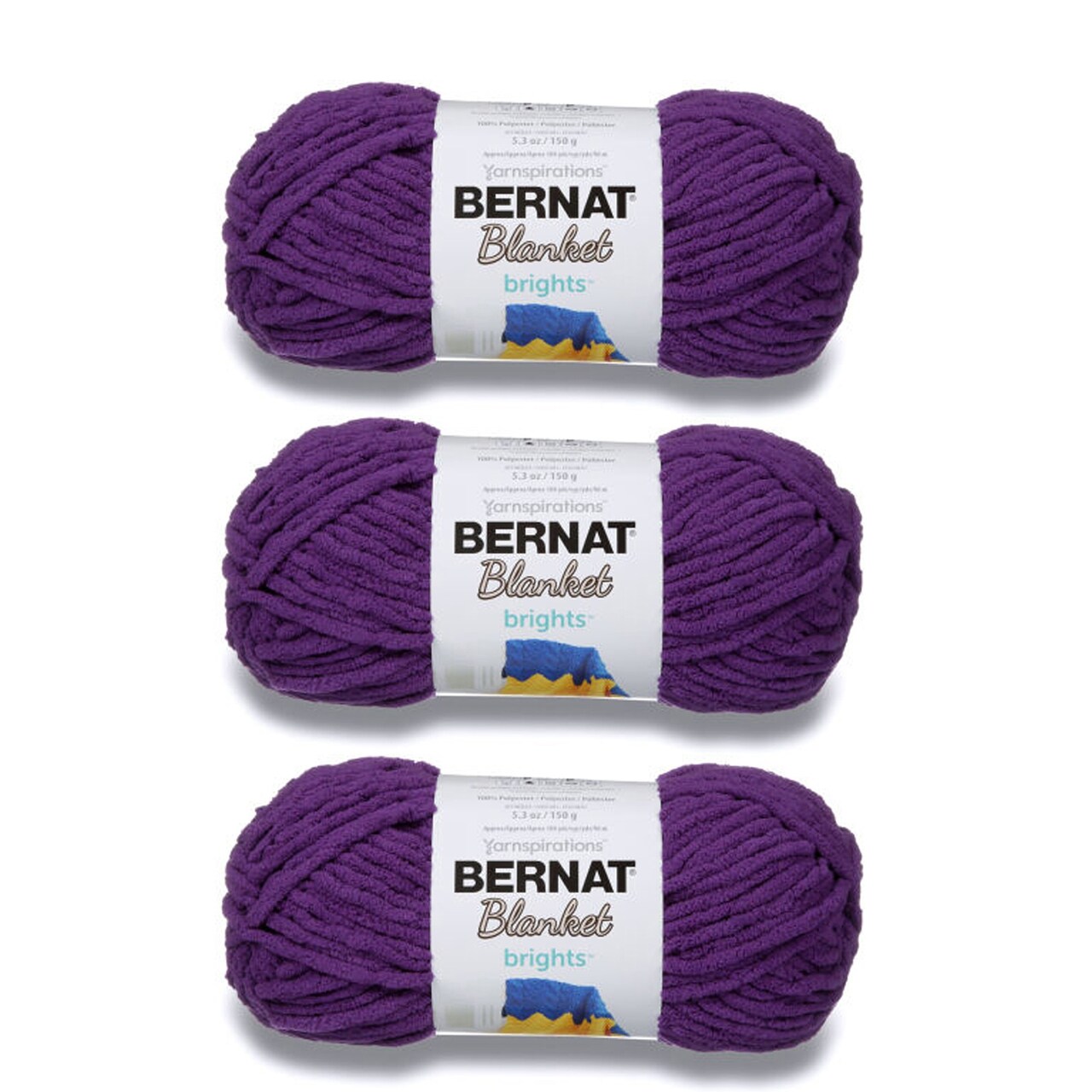 Bernat blanket yarn pow discount purple